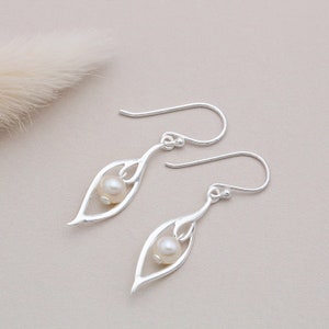 Sterling Silver and Freshwater Pearl Drop Earrings