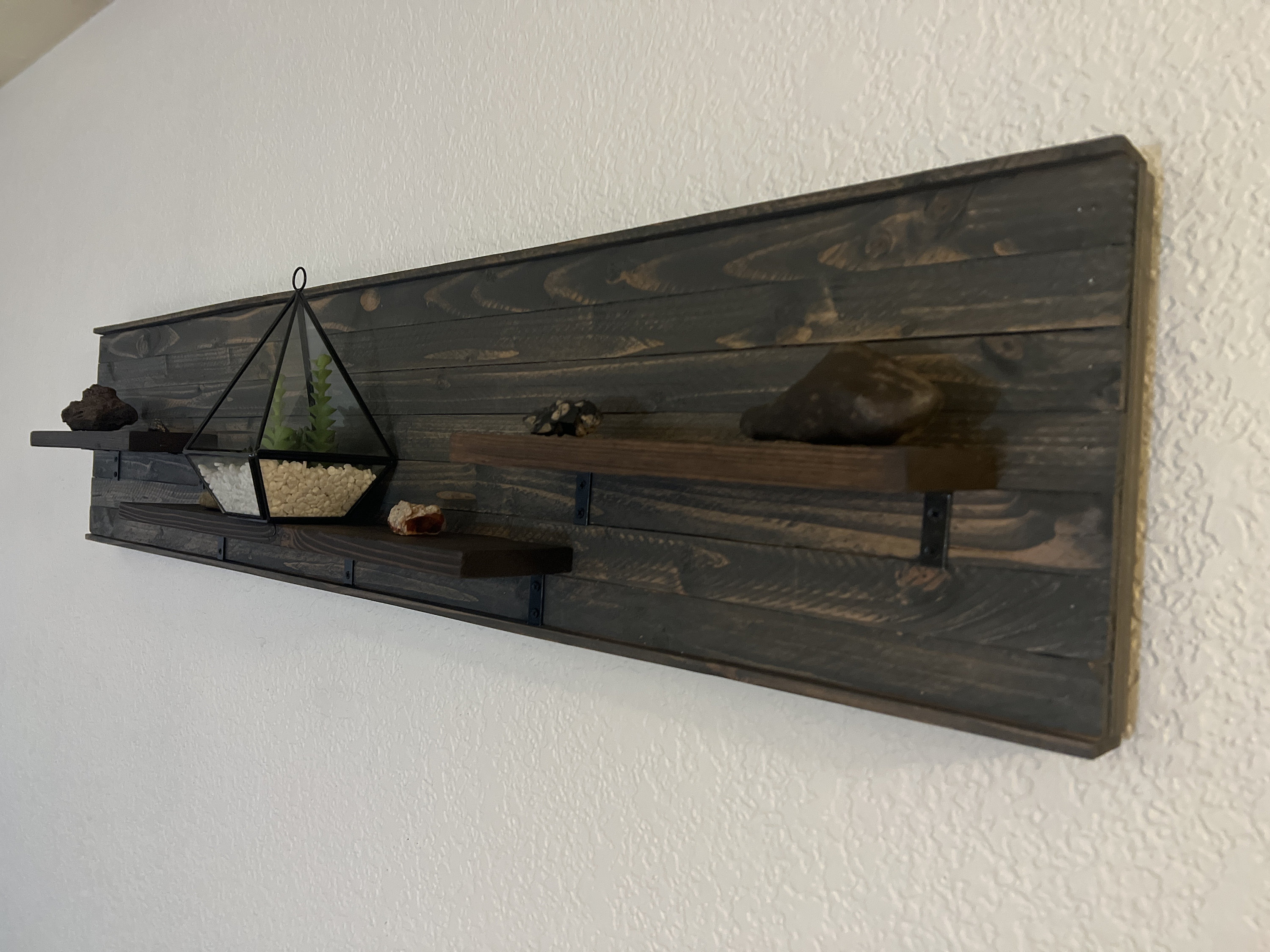 Rustic Wooden Shelving Wall Decor Etsy