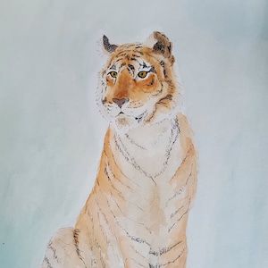 Tiger/ 8x10 Art Print/ Watercolor
