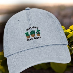 Embroidered Plant Daddy Hat: Cotton Dad Hat, Gardening Gift