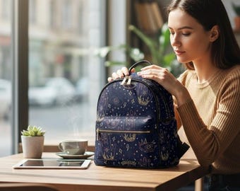 floral celestial coffin mini backpack GOTHX Black Cross Vegan Coffin Backpack - Gothic Style - Dark Grunge -  Witchy Gift