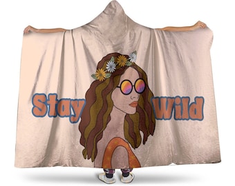 Boho Hooded Blanket: Retro Festival Camping Blanket