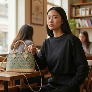 Whimsigoth Luna Moth Top Handle Bag: Green Celestial Crossbody