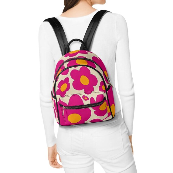 Retro Colorful Floral Mini Backpack Five below Retro Floral Mini Backpack 9.8in at Hamilton  main image 2