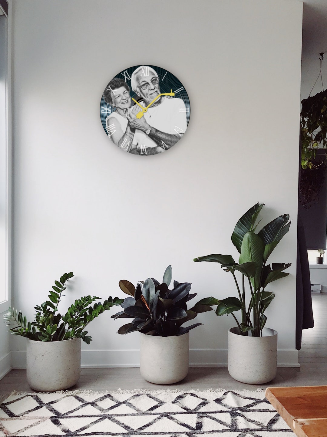 Personalized Photo Wall Clock Custom Picture Wooden Clock Etsy