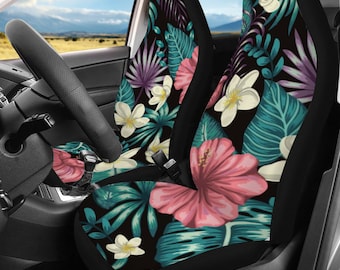 Hibiscus Flower Car Seat Covers: Tropical Hawaiian Decor