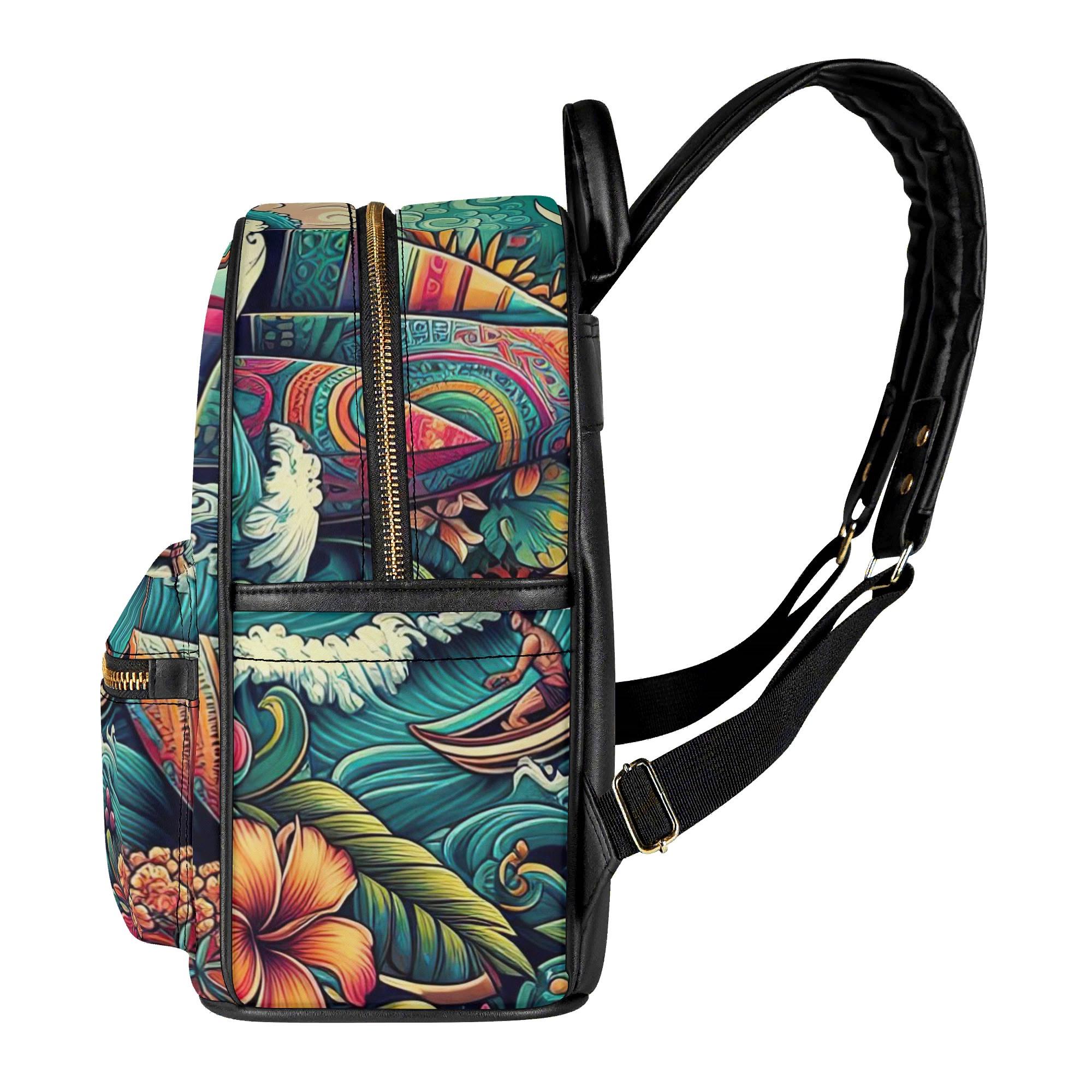 FESTIVAL Tropical Hawaiian Print mini Backpack Hawaiian Backpack - Etsy main image 4
