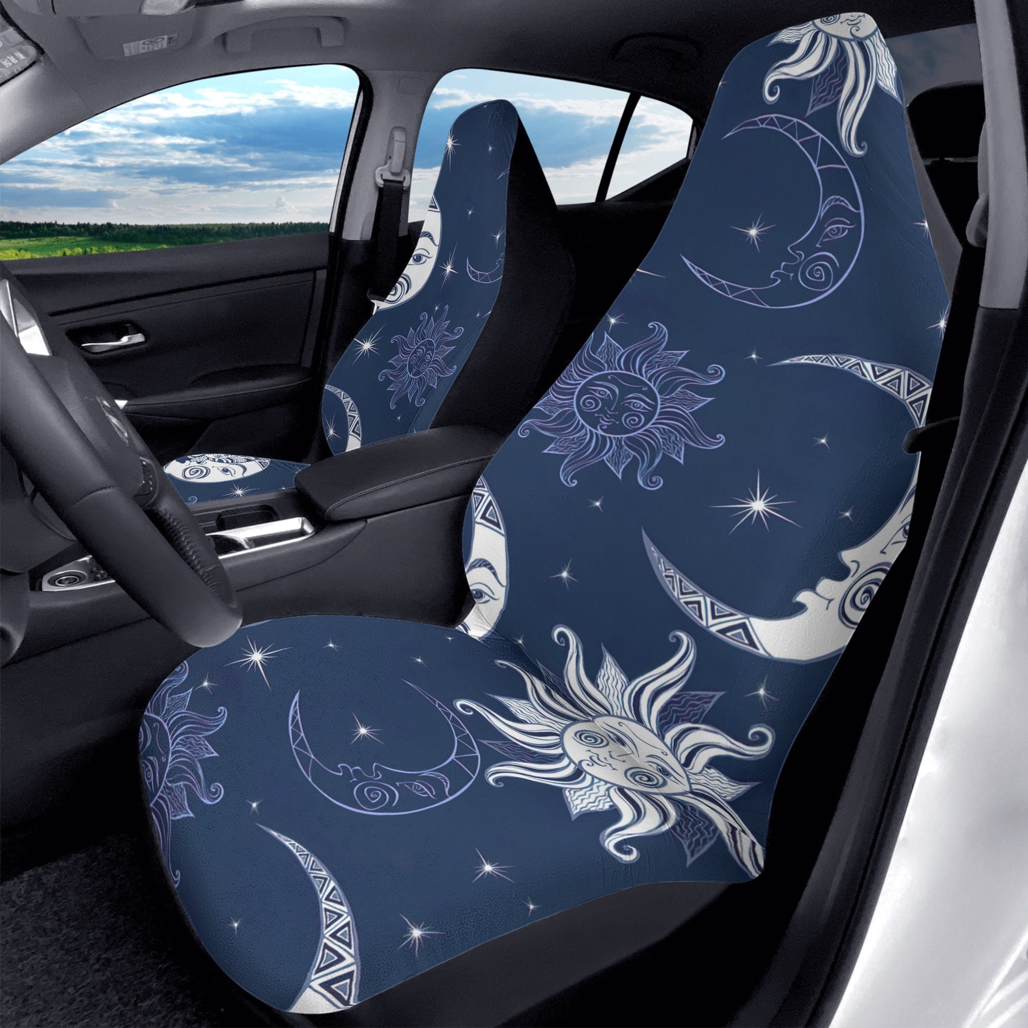 Buy Boho Suns Car Seat Cover, Mystical Sun Car Seat Cover, Car Accessories, Seat  Cover for Vehicle, Celestial Beige Mystic, for Women's, Vintage Online in  India 