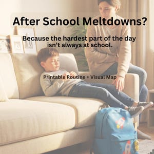After School Routine Visual Map: Calm Transition Guide, Emotional Regulation Toddler Meltdown Help (Printable)
