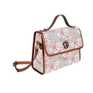 Alice in Wonderland Bag, Mad Hatter’s Tea Party Satchel Handbag, Alice in Wonderland Gift for Classic Book Lovers