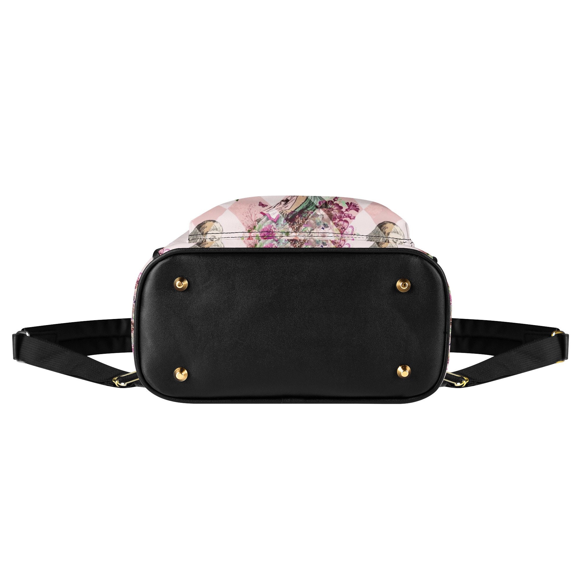 Alice in Wonderland Old Rose Pink and White Checkered Mini Backpack ...