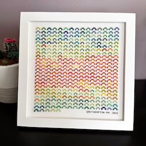 Tiny Temperature Rainbows Cross Stitch Pattern