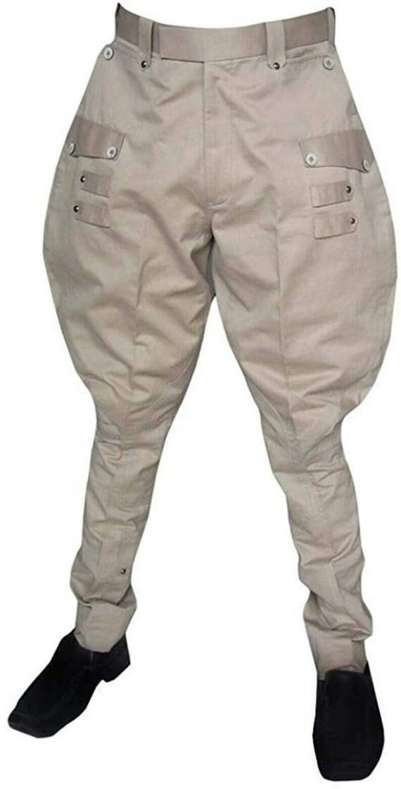 Mens Jodhpur Breaches Vintage Beige Trouser Pant Men Horse Riding