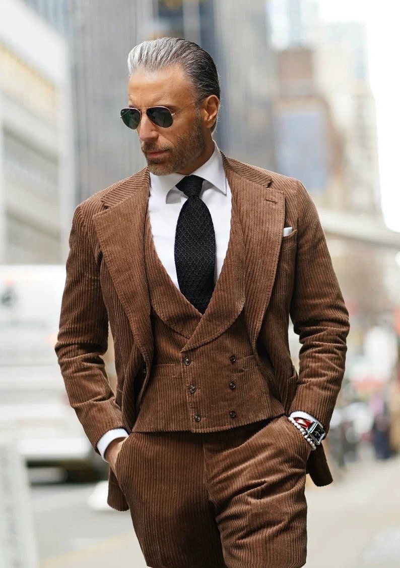 Mens corduroy shop suit for sale