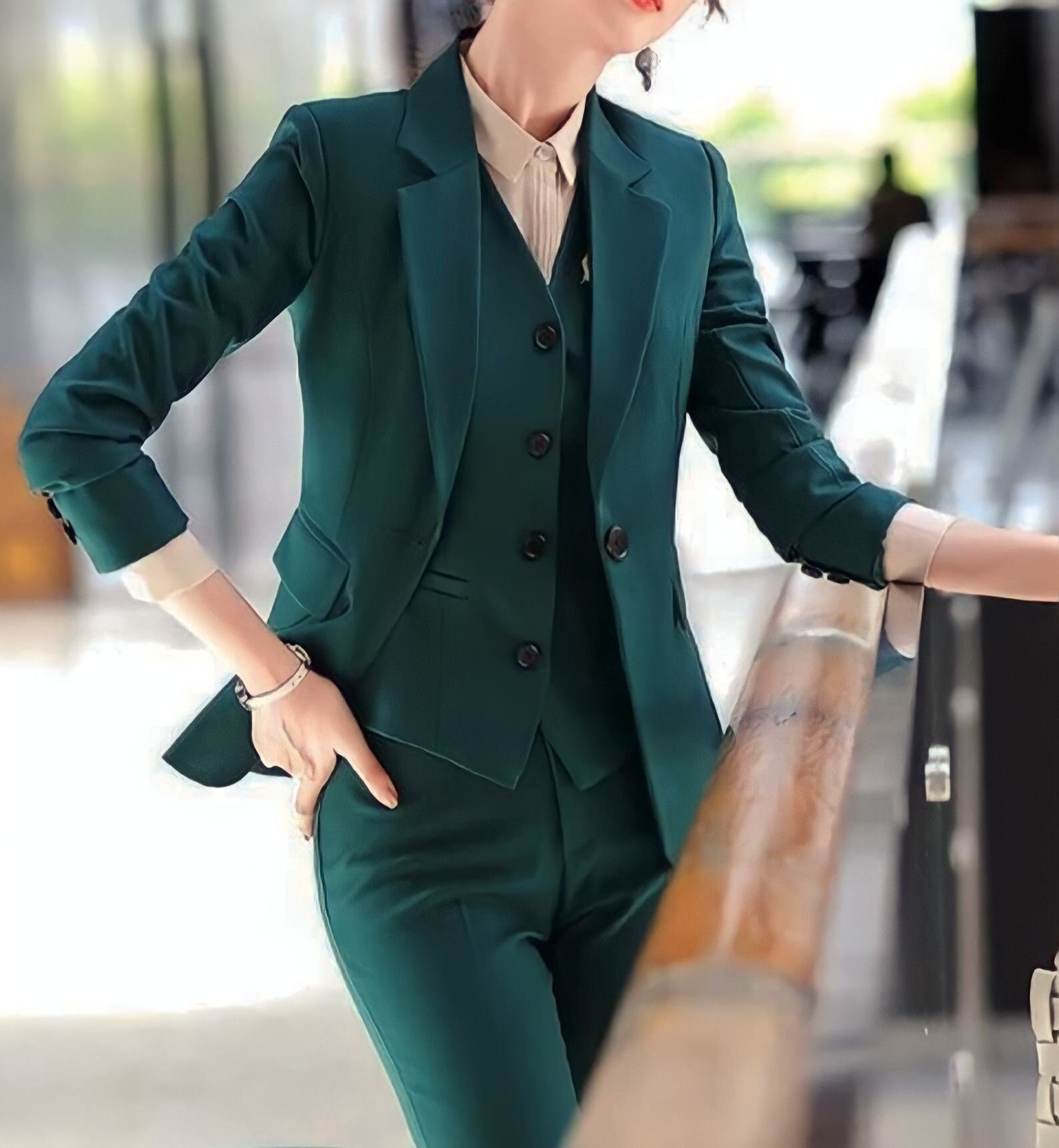 Women's 3 Piece Wedding Suits Prom Green Suits Women Notch Lapel Formal  Fashion Suit Party Wear Suits Gift for Him 