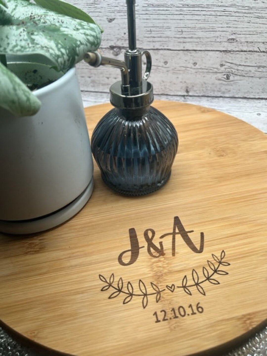 Lazy Susan Custom Monogram Etsy