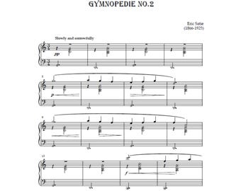 Gymnopédie No. 2 – Erik Satie | Piano Sheet Music (PDF)