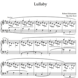 Robert Schumann - Lullaby (Piano Sheet Music)