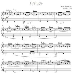 Carl Reinecke – Prelude from Serenade No. 1, Op. 183 | Piano Sheet Music (PDF)
