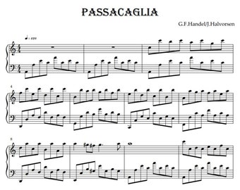 Passacaglia - Händel/Halvorsen (Noten Klavier)