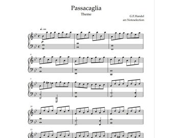 Passacaglia - Tema dalla Suite No.7 in sol minore HWV 432 composto da G.F.Handel.