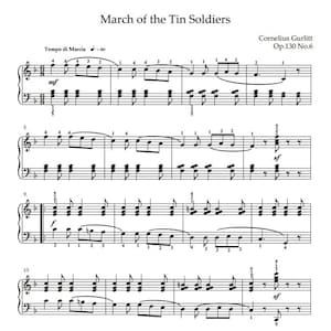 Cornelius Gurlitt - March of the Tin Soldiers (Op.130 No.6), Piano Sheet Music (Instant PDF Download)