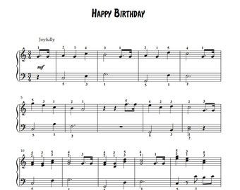 Happy Birthday - Easy Arrangement (Sheet Music Piano)