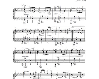 Johannes Brahms – Waltz in A-Flat Major, Op. 39 No. 15 | Piano Sheet Music (PDF)