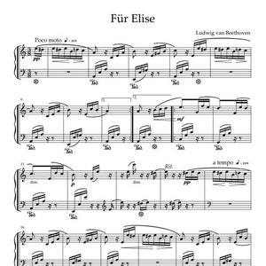Ludwig van Beethoven - Für Elise (Sheet Music PDF)