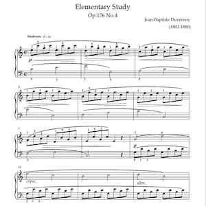 Duvernoy - Study Op. 176 No. 4 (Piano Practice) PDF file