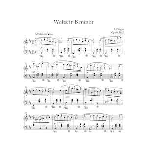 Chopin – Waltz in B minor Op. 69 No. 2 – Digital Sheet Music (PDF)