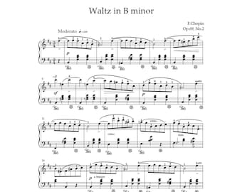 Chopin – Waltz in B minor Op. 69 No. 2 – Digital Sheet Music (PDF)