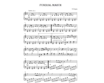 Funeral March – Frédéric Chopin (Simplified Version) Sheet Music PDF