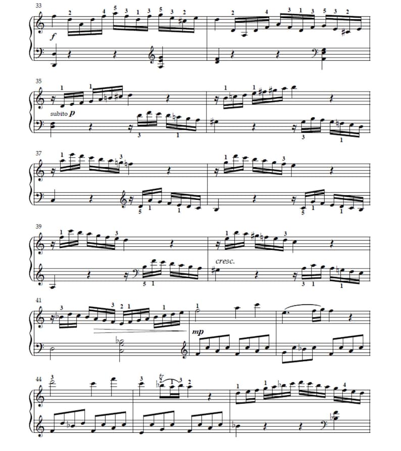 Mozart - Piano Sonata in C Major (first Movement), Piano Sheet Music ...