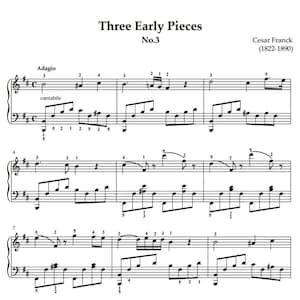 César Franck – No. 3 from &quot;Three Early Pieces&quot; | Piano Sheet Music PDF