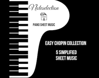 Chopin Easy Piano Sheet Music Bundle – 5 Simplified Pieces for Beginners