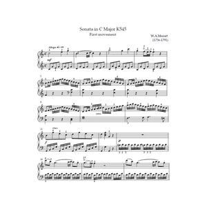 Mozart - Piano Sonata in C Major (first movement), Piano Sheet Music (Instant PDF Download)