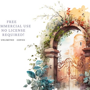 Castle Gate Clipart, Spring Gate Clip Art, Door, Png. Digital ...