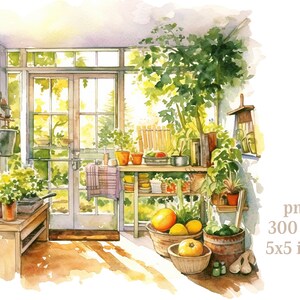Garden Clipart, Kitchen Garden Clip Art, Vegetables, Glasshouse, Png ...