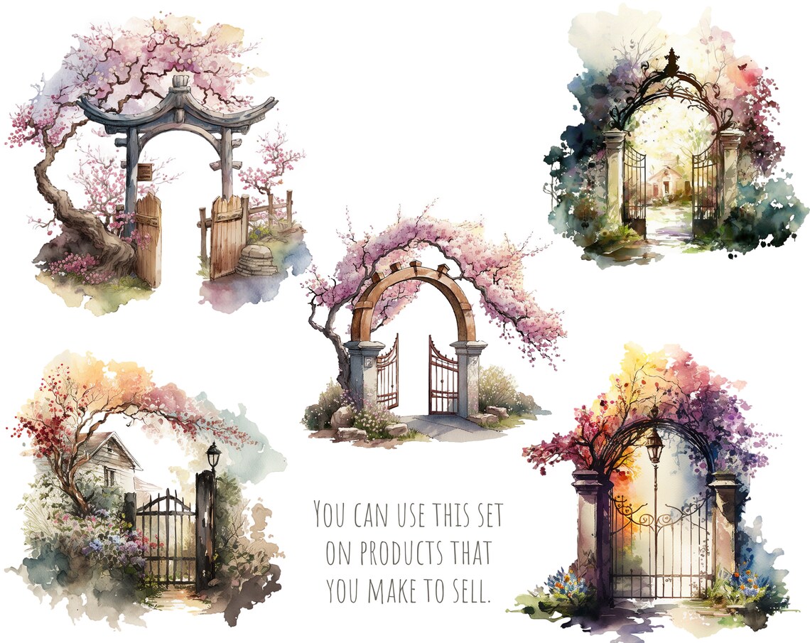 Castle Gate Clipart, Spring Gate Clip Art, Door, Png. Digital ...