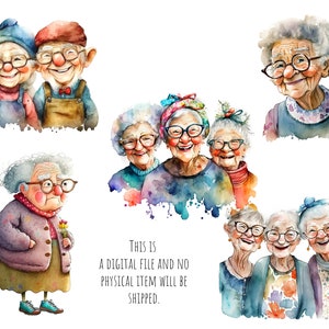 Elderly Clipart, Love Clipart, Aged Clipart, Old-aged, Friendship ...