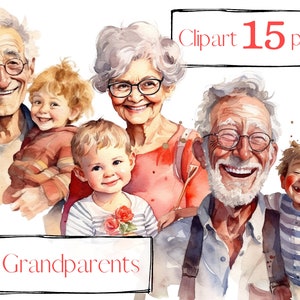Imágenes prediseñadas de abuelos, imágenes prediseñadas de ancianos, amor, imágenes prediseñadas envejecidas, ancianos, imágenes prediseñadas png, paquete de amor. Png, uso comercial gratuito. acuarela digital