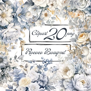 Graue Blumen PNG, Aquarell Blumen Clipart Sträuße, Boho Sträuße, Vintage Blumen, Elemente, freie kommerzielle Nutzung, digitale Clipart PNG