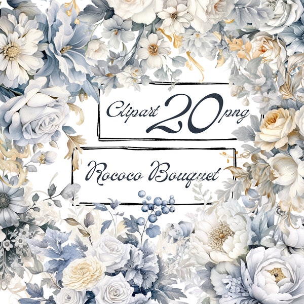 Grey Flowers PNG, Watercolor Floral Clipart Bouquets, boho bouquets, vintage flowers, Elements, Free Commercial Use, Digital clipart PNG
