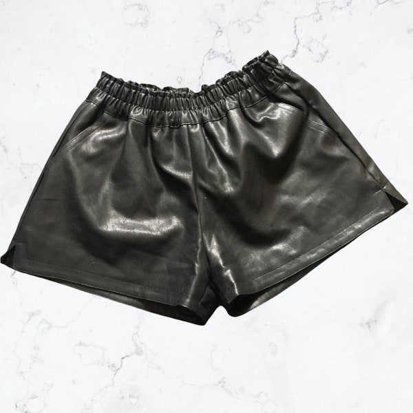 Faux Leather Shorts - Etsy