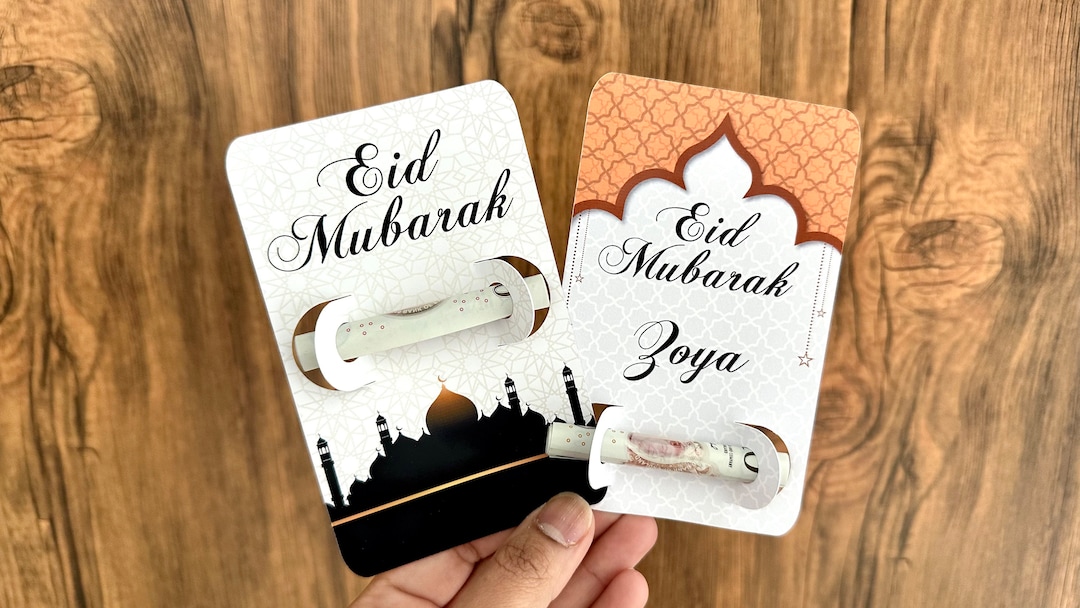Personalised Eid Money Gift Holder Packs, Custom Eidi Money Holder, Eid