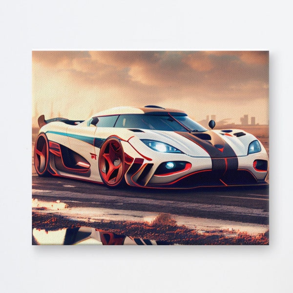 Koenigsegg Canvas Art Car Design Koenigsegg Super Car Wall Art Decor Thuiskantoor