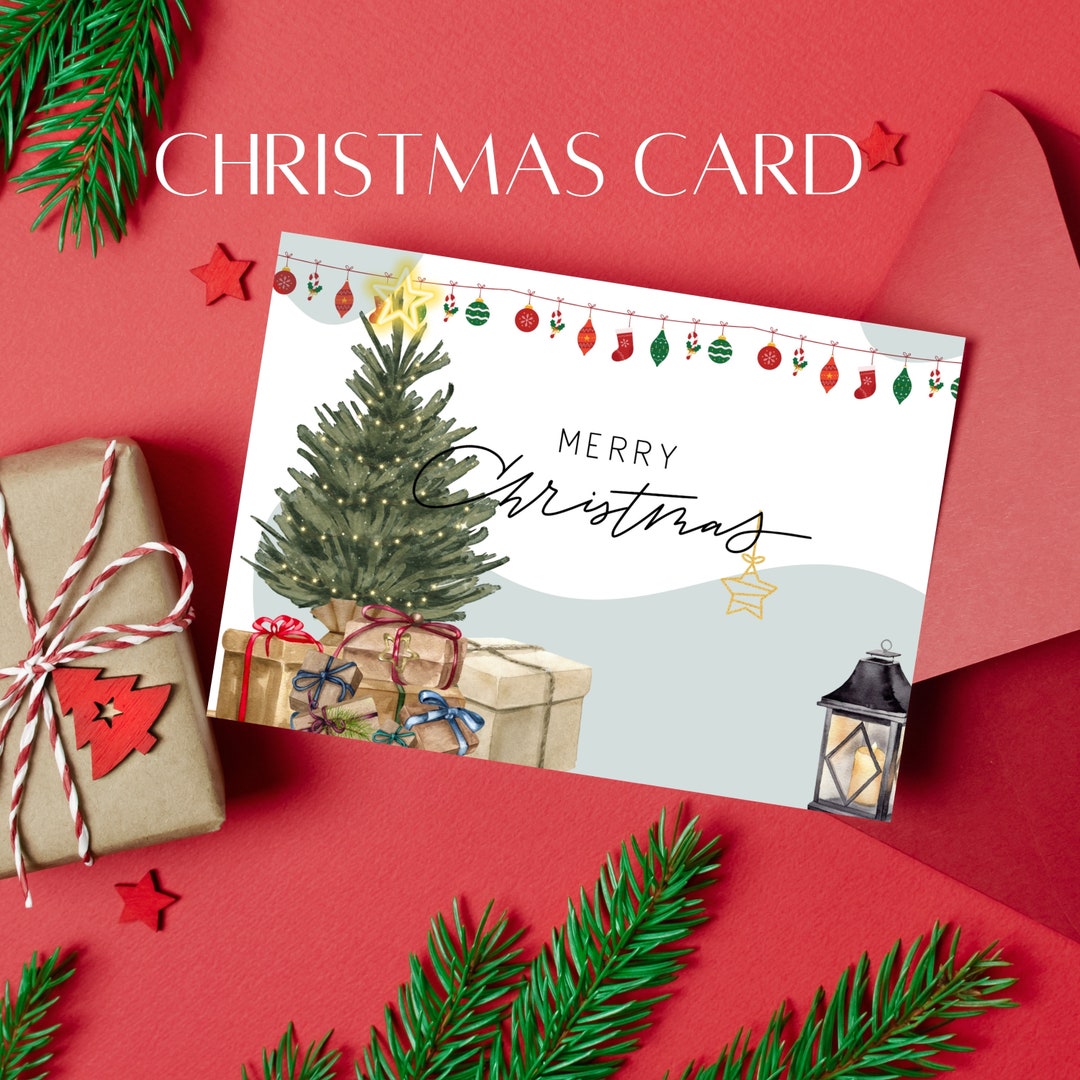 Christmas Card 2024 Merry Christmas Digital Christmas Card Printable