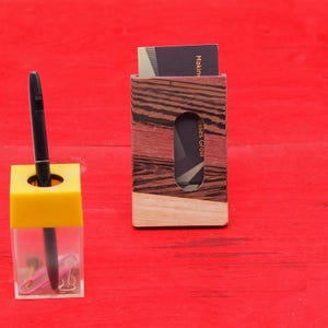 Porte-cartes de visite Porte-cartes de visite n° 14 Fait main au Canada, Unique, Cadeaux pour lui Hommes Papa Petit ami Cadeau Docteur Agent immobilier
