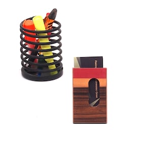 Porte-cartes de visite Porte-cartes de visite n° 17 Fait main, Canada, Unique, porte-cartes Cadeaux pour lui Hommes Papa Petit ami Cadeau Docteur Agent immobilier